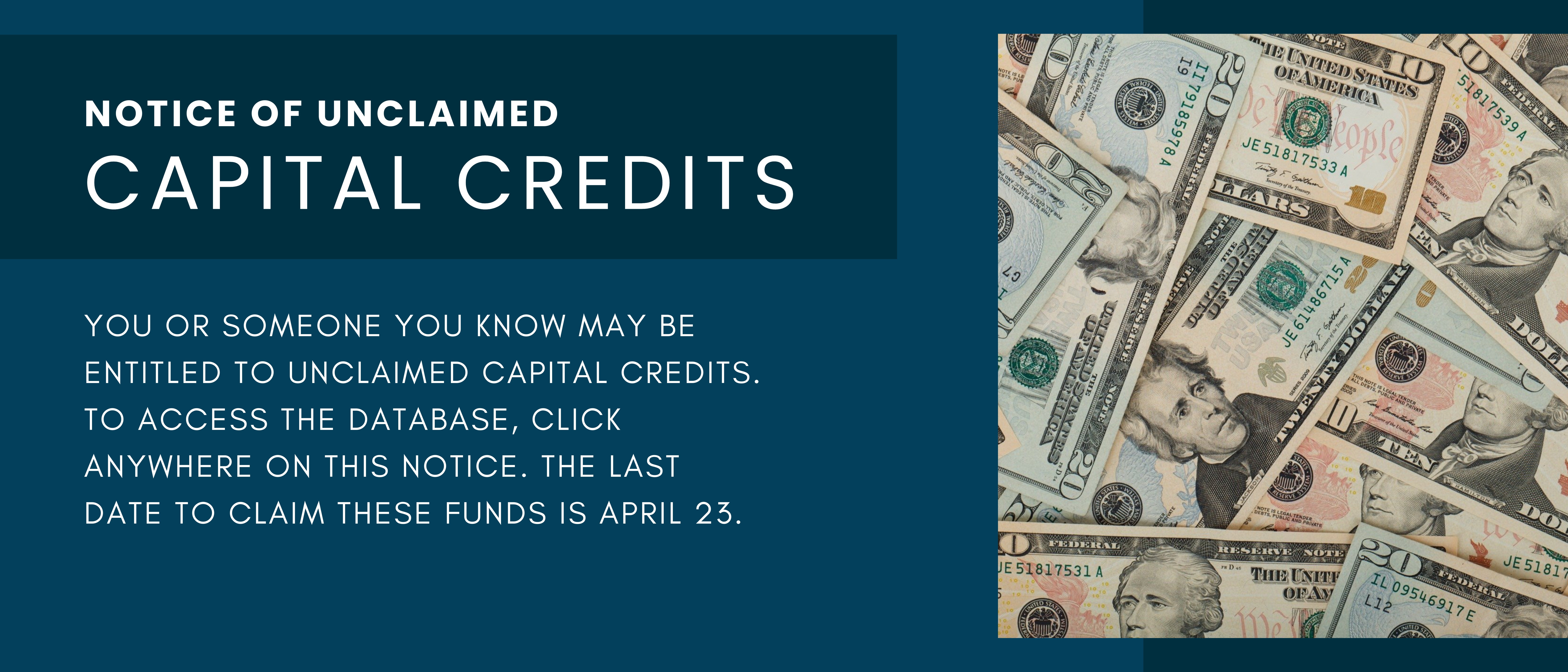 click here to claim unclaimed capital credits